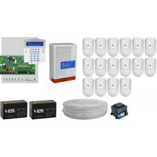 Komplett Rendszer Paradox SP7000 LCD 16 db infra, k&ouml;zpont, K32LCD kezelő, doboz, k&uuml;lt&eacute;ri szir&eacute;na, 2 db akku, t&aacute;p, 100m k&aacute;bel.