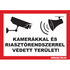 Matrica 5 A4 KAMER&Aacute;KKAL &Eacute;S RIASZT&Oacute;RENDSZERREL V&Eacute;DETT TER&Uuml;LET! A4 matrica.