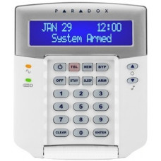 PARADOX K32 LCD+ 32 karakteres, alfanumerikus LCD kezelő, 2 part&iacute;ci&oacute;, MG &eacute;s SP k&ouml;zpontokhoz, lekerek&iacute;tett.