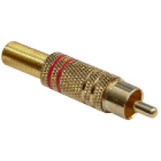 RCA dugó fém Aranyozott csatlakozás, törésgátlóval, maximum 6 mm-es kábelhez, piros/fekete. RCA dugó fém Aranyozott csatlakozás, törésgátlóval, maximum 6 mm-es kábelhez, piros/fekete.