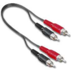 RCA-RCA kábel 2-es 1,5m Átjátszó kábel, mindkét végén 2-2 RCA dugó, fekete/piros, 1.5m