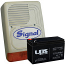 SIGNAL PS-128A + 7Ah akkumulátor Kültéri hang-fényjelző szabotázsvédett fémházban, 115dB + 12V 7Ah akkumulátor. SIGNAL PS-128A + 7Ah akkumulátor Kültéri hang-fényjelző szabotázsvédett fémházban, 115dB + 12V 7Ah akkumulátor.