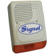 SIGNAL PS-128AL 7 hangú LED 7 hangú kültéri hang-fényjelző,szabotázsvédett fémház,LED-es állapotjelzés,akkus,128dB.
