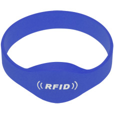 SOYAL AM Wristband No.2 13.56 MHz k&eacute;k Proximity szilikon kark&ouml;tő,ov&aacute;lis &oacute;ra, v&iacute;z&aacute;ll&oacute;, F08, 13.56 MHz, 65mm, k&eacute;k.