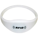 SOYAL AM Wristband No.3 13.56 MHz fehér Proximity szilikon karkötő, ovális, vízálló, F08, 13.56MHz, 62mm, fehér.