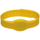 SOYAL AM Wristband No.4 13.56 MHz sárga Proximity szilikon karkötő, óra, állítható szíj, vízálló, F08, 13.56 MHz, sárga.