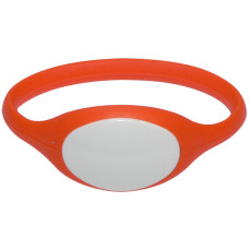 SOYAL AM Wristband No.5 125 kHz narancs Proximity szilikon kark&ouml;tő, ov&aacute;lis, v&iacute;z&aacute;ll&oacute;, TK4100, 125kHz, narancs/feh&eacute;r.