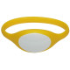 SOYAL AM Wristband No.5 125 kHz sárga Proximity szilikon karkötő, ovális, vízálló, TK4100, 125kHz, sárga/fehér.