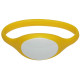 SOYAL AM Wristband No.5 13.56 MHz sárga Proximity szilikon karkötő, ovális, vízálló, F08, 13.56MHz, sárga/fehér.