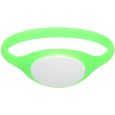 SOYAL AM Wristband No.5 13.56 MHz z&ouml;ld Proximity szilikon kark&ouml;tő, ov&aacute;lis, v&iacute;z&aacute;ll&oacute;, F08, 13.56MHz, z&ouml;ld/feh&eacute;r.
