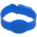 SOYAL AM Wristband No.6 13.56 MHz kék Proximity szilikon karkötő, óra, csatos, állítható szíj, vízálló, F08, 13.56MHz, kék.