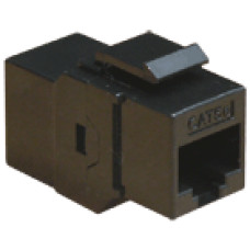 Told&oacute;, bepattinthat&oacute; CAT.5.&ouml;s Cat.5e told&oacute;, bepattinthat&oacute; RJ45-&ouml;s, fix/lengő, keystone, fekete.