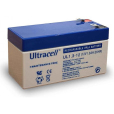 ULTRACELL 12V 1,3 Ah 12V, 1.3Ah, zsel&eacute;s, &oacute;lom akkumul&aacute;tor, gondoz&aacute;smentes, 97x43x58mm, 0.57kg.