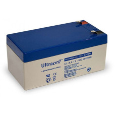 ULTRACELL 12V 3,4 Ah 12V, 3.4Ah, zsel&eacute;s, &oacute;lom akkumul&aacute;tor, gondoz&aacute;smentes, 134x67x66.5mm, 1.35kg.