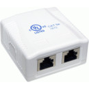 UTP falonkívüli dupla aljzat Cat.5, komplett dupla aljzat, árnyékolatlan UTP kábelhez, betűzős, fúrható, ragasztható. UTP falonkívüli dupla aljzat Cat.5, komplett dupla aljzat, árnyékolatlan UTP kábelhez, betűzős, fúrható, ragasztható.