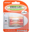 VAPEX 2VTE2900AA 2db AA méretű, NiMH ceruza akkumulátor, 1.2V, 2900mAh, akkutartó. VAPEX 2VTE2900AA 2db AA méretű, NiMH ceruza akkumulátor, 1.2V, 2900mAh, akkutartó.