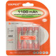 VAPEX 4VTE1100AAA 4db AAA méretű, NiMH mini ceruza akkumulátor, 1.2V, 1100mAh, akkutartó.