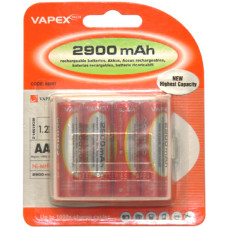 VAPEX 4VTE2900AA 4 db AA m&eacute;retű, NiMH ceruza akkumul&aacute;tor, 1.2V, 2900mAh, akkutart&oacute;.