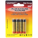 VAPEX AAA PLUS Alkaline 4 db 4 db AAA méretű, mikroceruza, tartóselem, 1,5V.