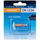 VAPEX CR-123A Lítium CR123A méretű, Li-MnO2 elem, 3.0V, 1400mAh. VAPEX CR-123A Lítium CR123A méretű, Li-MnO2 elem, 3.0V, 1400mAh.