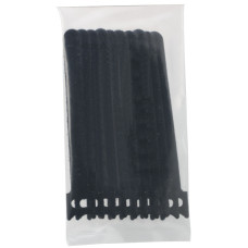 Vezetékkötegelő 150 x 12 mm 05515 Tépőzáras vezetékkötegelő, szövet, fekete, 150 x 12 mm, 10db/csomag Vezetékkötegelő 150 x 12 mm 05515 Tépőzáras vezetékkötegelő, szövet, fekete, 150 x 12 mm, 10db/csomag