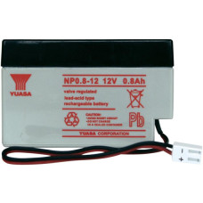 YUASA 12V 0,8Ah 12V, 0.8Ah, zsel&eacute;s, &oacute;lom akkumul&aacute;tor, gondoz&aacute;smentes, 96x25x61.5mm, 0.35kg.