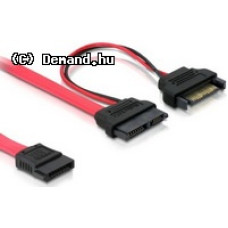 Kab SATA Slim 13 tűs-SATA 7p+power Delock 84418 Kab SATA Slim 13 tűs-SATA 7p+power Delock 84418