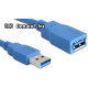 Kab USB3.0 Male-Female 3m Hosszabbító Delock 82540 Kab USB3.0 Male-Female 3m Hosszabbító Delock 82540