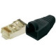 ET x RJ 45 Dugó CAT5 Árnyékolt + törésgátló Black 100db  MP0012