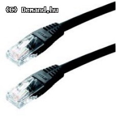 Kab UTP Patch  0,5m Fekete PP12-0.5M/BK Gembrid