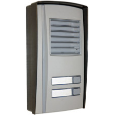 2 lak&aacute;sos, 1+n vezet&eacute;kes kaputelefon k&uuml;lt&eacute;ri egys&eacute;g, műanyag, falon k&iacute;v&uuml;li, 12VAC.