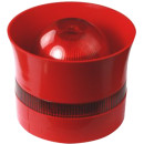 Piros beltéri hang- és fényjelző, 24Vdc, tűzjelző központhoz, 110 dB. Piros beltéri hang- és fényjelző, 24Vdc, tűzjelző központhoz, 110 dB.