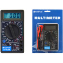Digitális multiméter, VDC, VAC, ADC, ellenállás mérés, dióda, tranzisztor hFE.