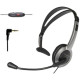 Kezelői fejhallgató és mikrofon vezetékes és DECT telefonokhoz, hangerő szabályzó,némítás KX-TCA430