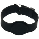 Proximity szilikon karkötő, óra, csatos, állítható szíj, vízálló, TK4100, 125kHz, fekete. Proximity szilikon karkötő, óra, csatos, állítható szíj, vízálló, TK4100, 125kHz, fekete.