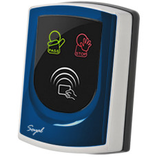 Közelítőkártyás segédolvasó beléptetőrendszerekhez, EM125kHz, IP54 védelem, fémkeret, kék. Közelítőkártyás segédolvasó beléptetőrendszerekhez, EM125kHz, IP54 védelem, fémkeret, kék.
