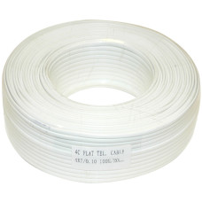 4 eres, lapos t&aacute;vk&ouml;zl&eacute;stechnikai vezet&eacute;k, feh&eacute;r, 100m/tekercs.