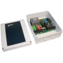 Szárnyaskapu vezérlés,2 motoros, mikroprocesszoros, 433MHz-es vevő, 230VAC, dobozban. Szárnyaskapu vezérlés,2 motoros, mikroprocesszoros, 433MHz-es vevő, 230VAC, dobozban.