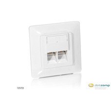 Equip 125725 STP Cat5e fali doboz 80x80, 2 port, süllyesztett, fehér Equip 125725 STP Cat5e fali doboz 80x80, 2 port, süllyesztett, fehér
