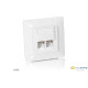 Equip 125725 STP Cat5e fali doboz 80x80, 2 port, süllyesztett, fehér Equip 125725 STP Cat5e fali doboz 80x80, 2 port, süllyesztett, fehér