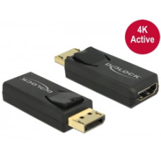 Delock 65573 Adapter Displayport 1.2 apa  HDMI anya 4K Akt&iacute;v fekete