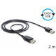 Delock 83371 EASY-USB 2.0 -A apa  USB 2.0-A anya hosszabbító kábel, 2 m