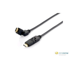 Equip 119362 HDMI kábel 1.4 apa/apa, aranyozott, 2m, forgatható csatlakozókkal Equip 119362 HDMI kábel 1.4 apa/apa, aranyozott, 2m, forgatható csatlakozókkal