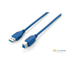 Equip 128292 USB 3.0 A-B kábel, apa/apa, duplán árnyékolt, 1,8m