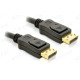 DELOCK kábel Displayport 1.2 male/male összekötő 4K, 3m DELOCK kábel Displayport 1.2 male/male összekötő 4K, 3m