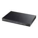 ZYXEL Switch 24x1000Mbps+2xSFP POE (175 Watt) Smart Menedzselhető