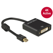 DELOCK Átalakító mini Displayport 1.2 male to DVI female 4K aktív, fekete DELOCK Átalakító mini Displayport 1.2 male to DVI female 4K aktív, fekete