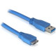 Delock USB 3.0 A - USB 3.0 micro B M/M adatkábel 2m kék Delock USB 3.0 A - USB 3.0 micro B M/M adatkábel 2m kék