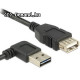Kab USB2.0-A-A hosszabbitó 1m 90fok Delock 83551 Kab USB2.0-A-A hosszabbitó 1m 90fok Delock 83551