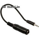 Valueline Jack sztereó hang adapterkábel, 3,5 mm-es dugasz – 6,35 mm-es aljzat, 0,20 m, fekete Valueline Jack sztereó hang adapterkábel, 3,5 mm-es dugasz – 6,35 mm-es aljzat, 0,20 m, fekete